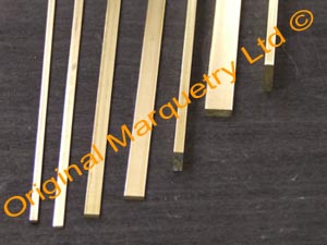 Inlay Flat Brass Strips 1 Metre Length - Original Marquetry Ltd