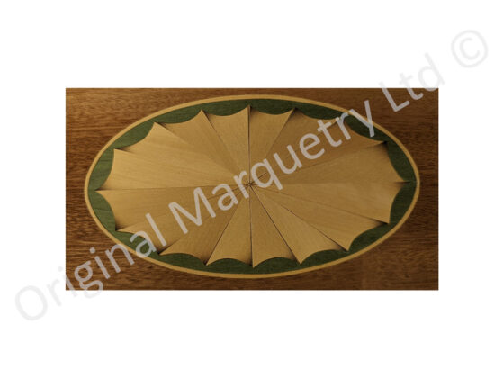 Inlay Marquetry Oval Fan with 16 Segments - A17