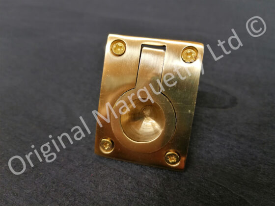 Solid Brass Flush Ring Handles - 50 x 38mm - FB21