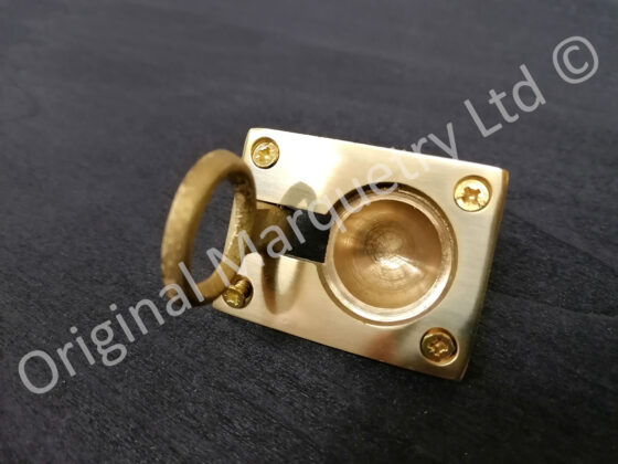 Solid Brass Flush Ring Handles - 50 x 38mm - FB21 - Image 2