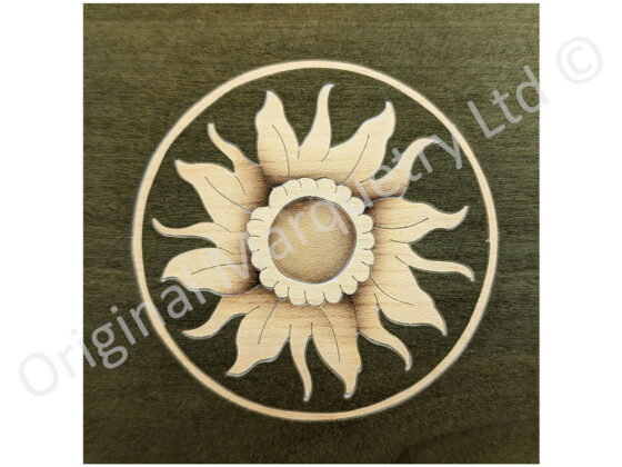 Inlay Marquetry Round Sunflower - M44