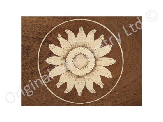 Inlay Marquetry Round Sunflower - M62