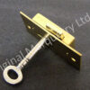 Brass Cabinet Locks - 50 x 26mm - SO7 - Image 2