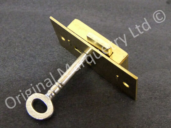 Brass Cabinet Locks - 50 x 26mm - SO7 - Image 2