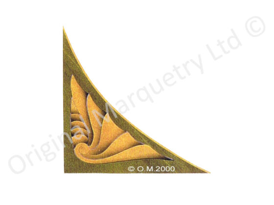 Corner Lane Shell Marquetry Corner Shells, Inlay Corner Shells, A59, 90mm x 90mm