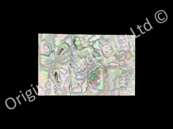 Abalone Blanks, More Pink/Green - 42 x 22 x 1.5mm - Image 2