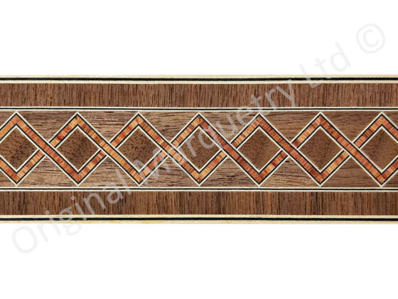 Diamond Wide Inlay Bandings 50mm x 1mm x 100cm - B130