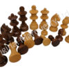 Chess Pieces made from Solid Maple & Rosewood - 63mm x 25mm - Image 2