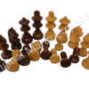 Chess Pieces made from Solid Maple & Rosewood - 63mm x 25mm