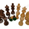 Chess Pieces made from Solid Maple & Rosewood - 85mm x 34mm