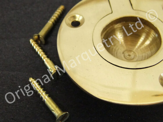 Solid Brass Insert Round Pull Handles - Ø52mm - FB24 - Image 2