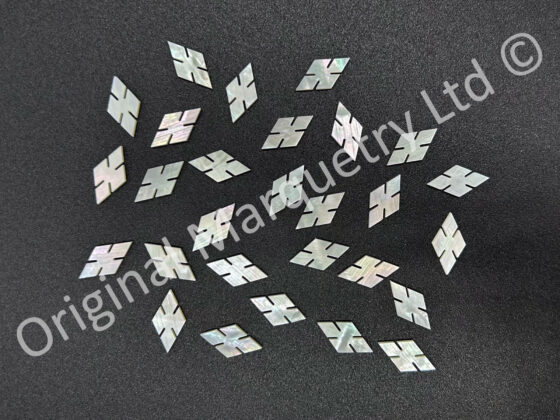 White Mother of Pearl Notched Diamonds