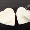 White Mother of Pearl Hearts