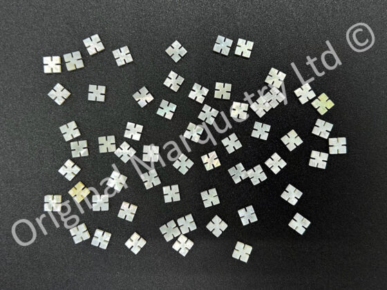 White Mother of Pearl Notched Squares
