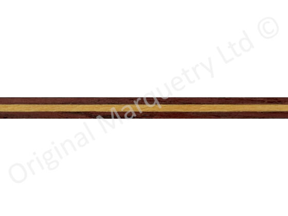 Rosewood & Boxwood Flat Lines 5mm x 1mm x 100cm - R1