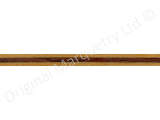 Rosewood & Boxwood Flat Lines 5mm x 1mm x 100cm - R2