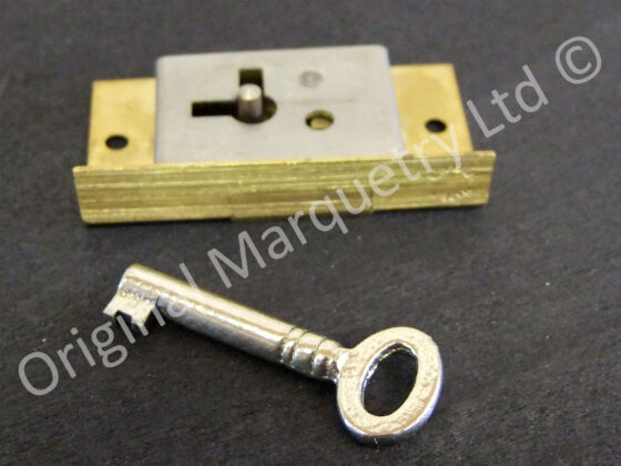 Brass Cupboard Locks - 50 x 28mm - SO5R - Image 2