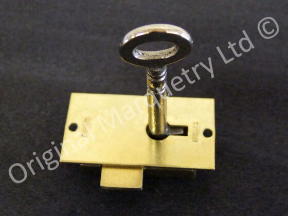 Brass Cabinet Locks - 38 x 19mm - SO6