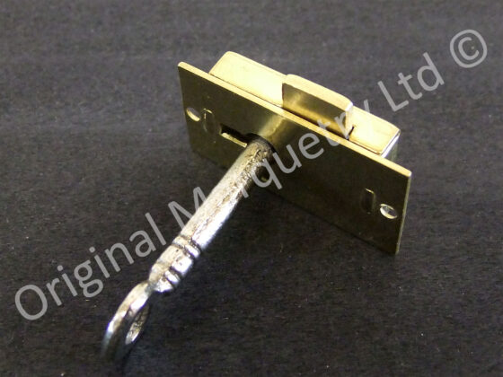 Brass Cabinet Locks - 38 x 19mm - SO6 - Image 2