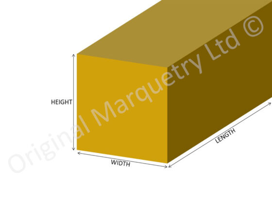 Inlay Square Brass Strip - Shape Guide