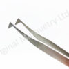 Stainless Steel/Antimagnetic Angled Tweezers - T146 - Image 2