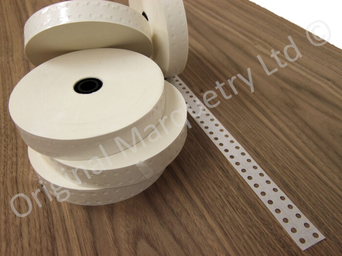 Two Holes Perforated White Veneer Tape
