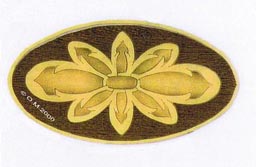 Inlay Marquetry Shell - A1 - 88 x 46mm
