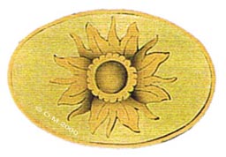 Inlay Marquetry Sunflower - A69 - 65 x 42mm