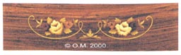 Marquetry Floral Panel - M33 - 232 x 40mm