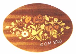 Marquetry Floral Panel - M34 - 250 x 160mm