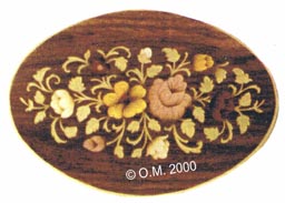 Marquetry Floral Panel - M36 - 215 x 150mm