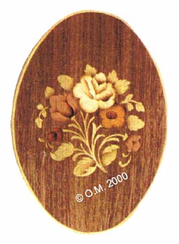 Marquetry Floral Panel - M38 - 215 x 150mm