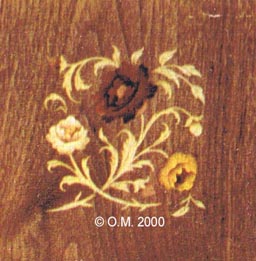 Marquetry Floral Panel - M50 - 100 x 100mm