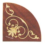 Marquetry Motif Corner Panel - M43 - 125 x 125mm