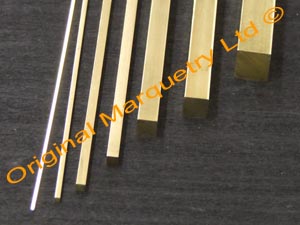 Brass Square Bars - Inlay Square Brass Strips