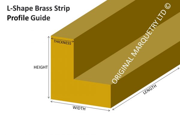 Inlay L-Shape Brass Strips - Shape Guide