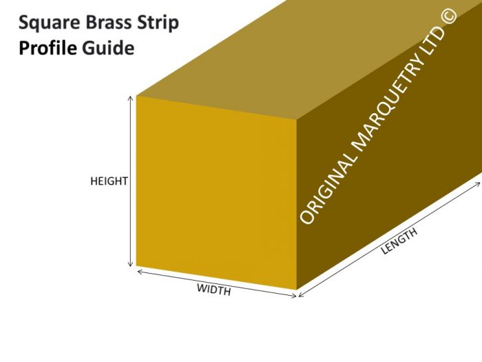 Inlay Square Brass Strip - Shape Guide