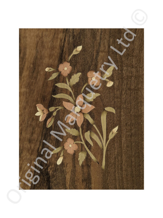 Marquetry Floral Inlay Panel - M75