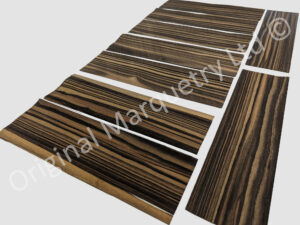 Ebony Macassar Wood Veneer Packs No. 5 - Off Cuts - 9 pcs