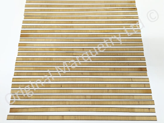 Satinwood Inlay Bandings with Black & White Line 16mm x 1mm x 50cm - Off Cut Offer - Image 2