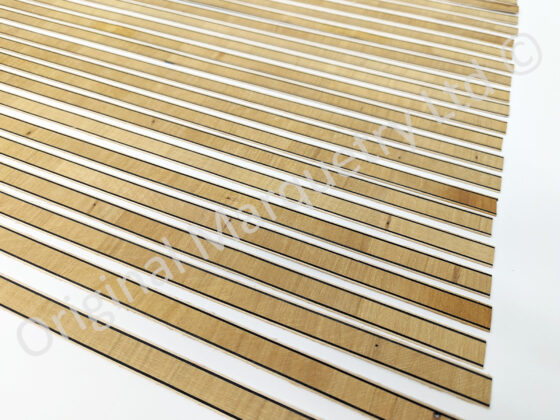Satinwood Inlay Bandings with Black & White Line 16mm x 1mm x 50cm - Off Cut Offer - Image 3