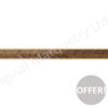 Walnut Feather Inlay Bandings with White Line 6mm x 1mm x 100cm - Off Cut Offer