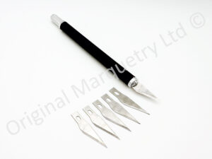 Marquetry Craft Knife Handle & 6 Fine Point Blades - T317